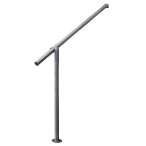 Treba Eingangsgeländer GE5, 115 cm, Edelstahl zur Bodenmontage.