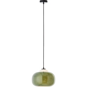 Grüne Brilliant Pendelleuchte Blop, Ø 30 cm. Moderne Hängelampe für Innenräume.