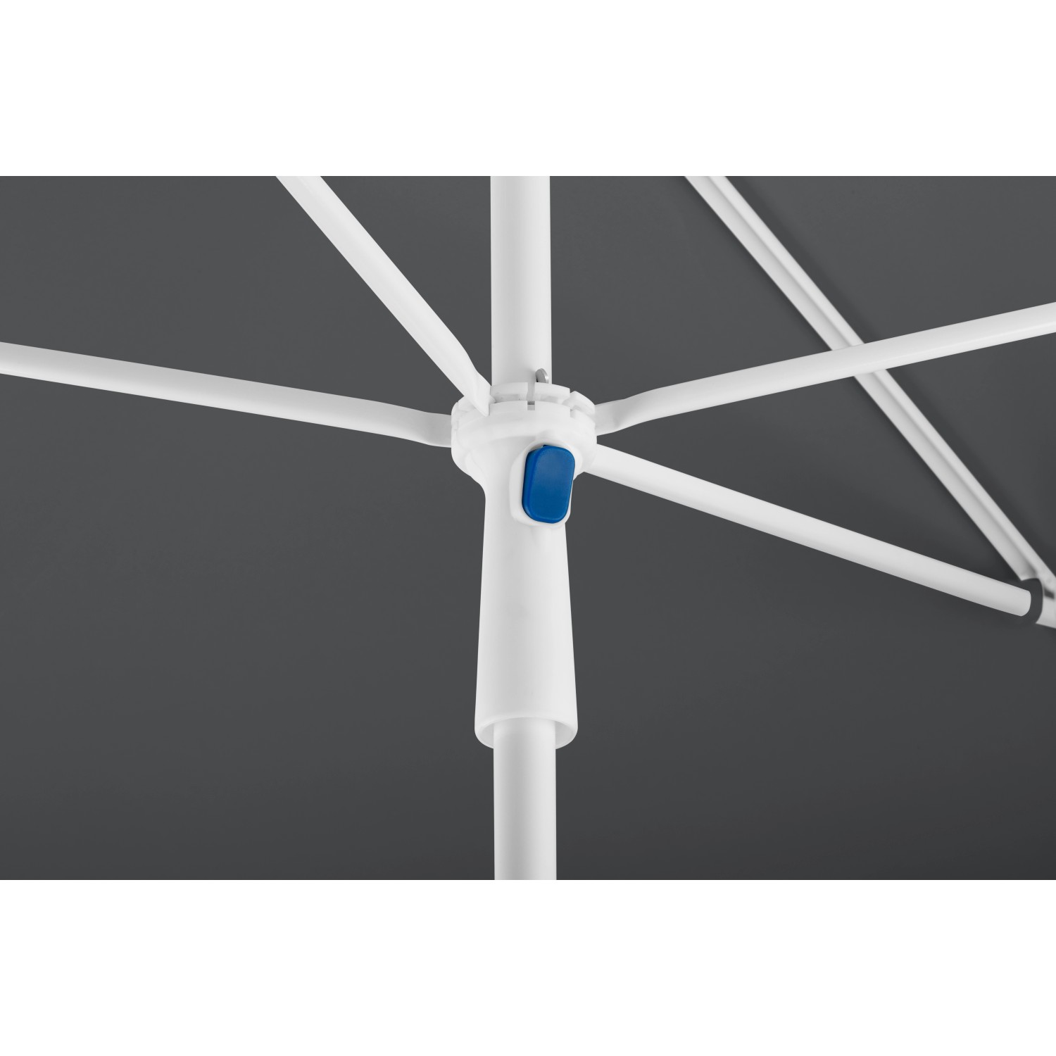 Detailaufnahme: Schneider Marktschirm, 180x120 cm, anthrazit, Push-Up Mechanik.