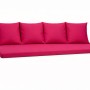 Set Gartenkissen für Polyrattan Möbel, 170x50 cm, Rose. Kissen für 3-Sitzer Gartensofa.