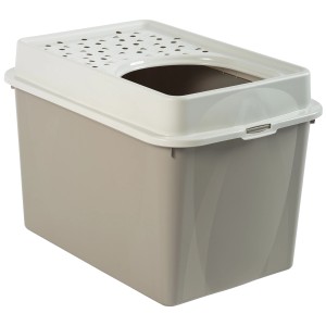 Rotho Katzentoilette Eco Berty Oben Offen Cappuccino