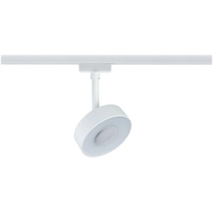 Weißer Paulmann Urail LED Schienenspot Circle, 5W, neutralweiß, mit 3-Stufen-Dimmer.
