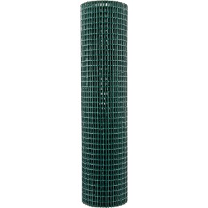 Grünes H+S Feingitter, 13x13 mm Maschen, 0,5 m hoch, 5 m lang, aufgerollt.