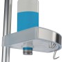 Wenko Teleskop Duschecke Premium mit Ablage und Haken, silberne Stange.