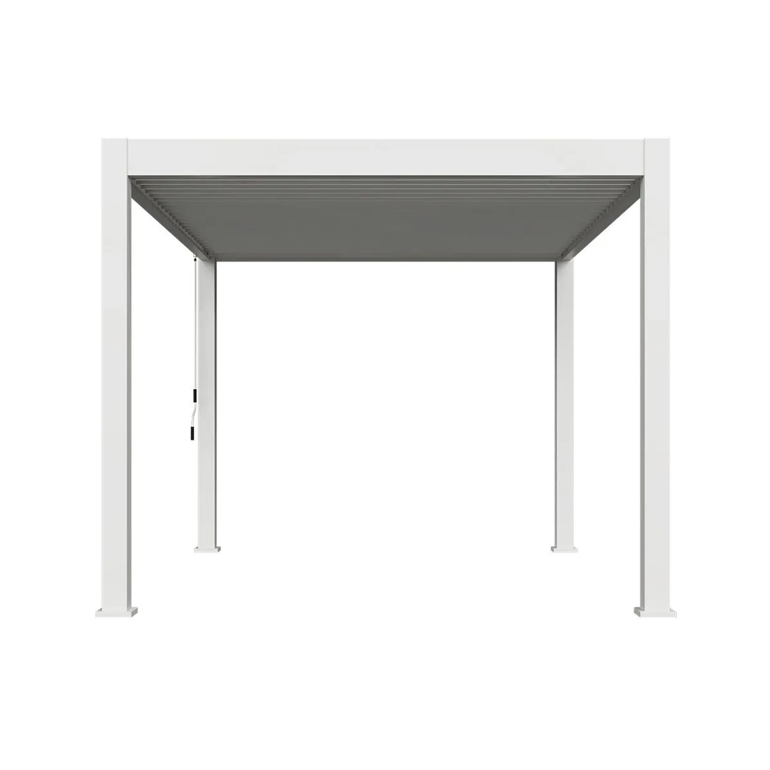 Weide Deluxe Plus | Pergola Voll Aluminium freistehend | 3 x 4 M | Lamellendach weiß_8
