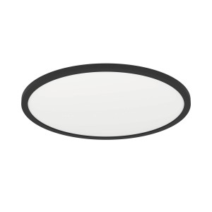 Schwarze Eglo LED-Deckenleuchte Expert Minerario, Ø 39cm, für Feuchträume geeignet.
