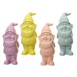 Deko-Figur Zwerg 4-fach Sortiert Keramik 34,5 cm Farbauswahl