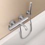 Ideal Standard Handbrause Idealrain Atelier in Chrom, Aufputz-Armatur für Badewanne.