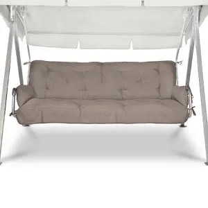 Taupefarbenes, dick gepolstertes Sitzkissen für Hollywoodschaukel Flair HS 180cm. Ideal als Gartenstuhlauflage.