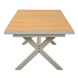 Siena Garden Gartentisch ausziehbar Holz Seidengrau 100 cm x 200 cm