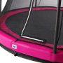 Detailansicht: Pinkes Salta Comfort Edition Ground Trampolin (ø 213 cm) mit Sicherheitsnetz.
