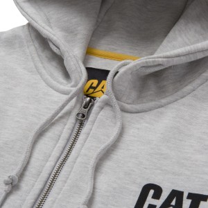 Grauer Cat Zip Hoodie Banner M aus der Kategorie Arbeitskleidung mit Reißverschluss und Kapuze.