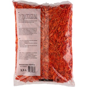 Sack Indoor-Decor-Schnitzel Orange, 3,5 l, zur Dekoration von Pflanzgefäßen.