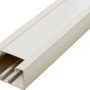 Weißer Brüstungskanal, 65x130 mm, 2 m Länge, zur Kabelverlegung.