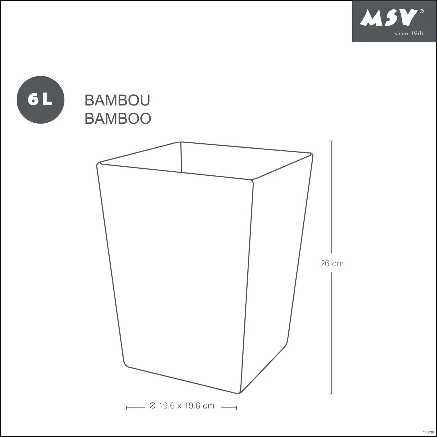 MSV Abfalleimer Bambus 3 l Braun kaufen bei OBI