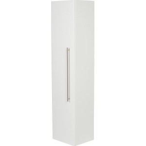 Posseik Bad-Hochschrank Homeline, 35 cm, weiß, mit Edelstahlgriff. Schmaler Badezimmerschrank für mehr Stauraum.