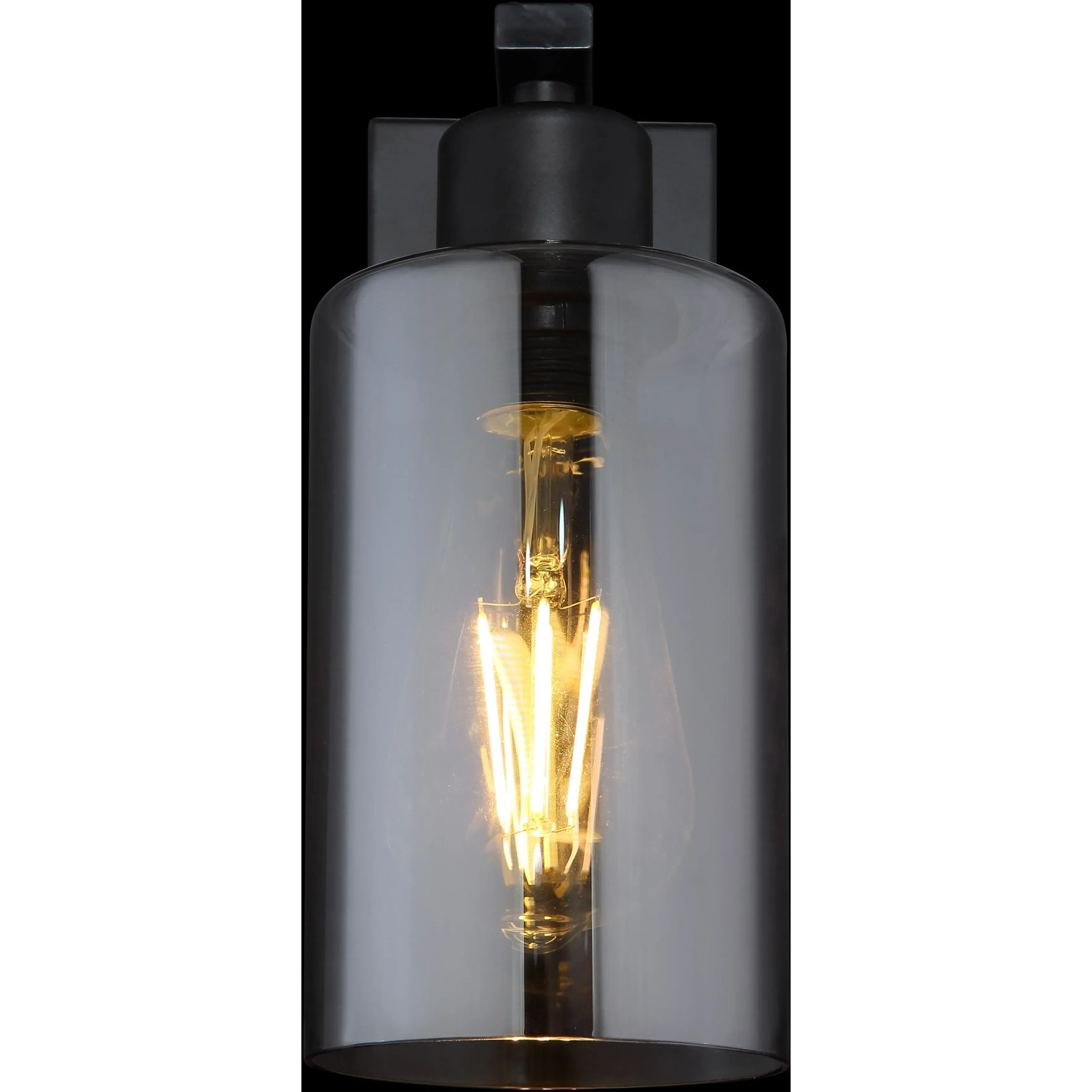 Globo Wandleuchte Hadera, schwarz matt, Glas. Wandlampe für Innenräume.