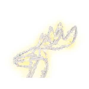 OBI LED Rentierkopf mit leuchtendem Geweih, warmweißen LEDs und glänzender Oberfläche. Ideal als Weihnachtsfigur.