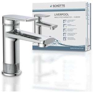 Schütte Waschtischarmatur Liverpool Chrom, elegante Armatur für Waschbecken im Bad.
