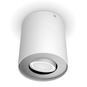 Weißer Philips Hue LED-Aufbauspot Pillar zur Erweiterung des Hue Systems.