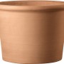 Weißer Deroma Pflanztopf Zylinder Bordato, 33 cm, aus Terrakotta für den Garten.