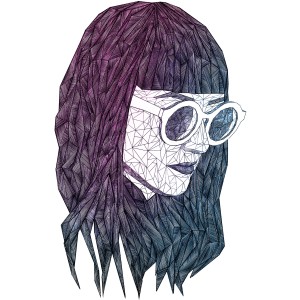 Komar Wandbild Grid Violet 40 x 50 cm