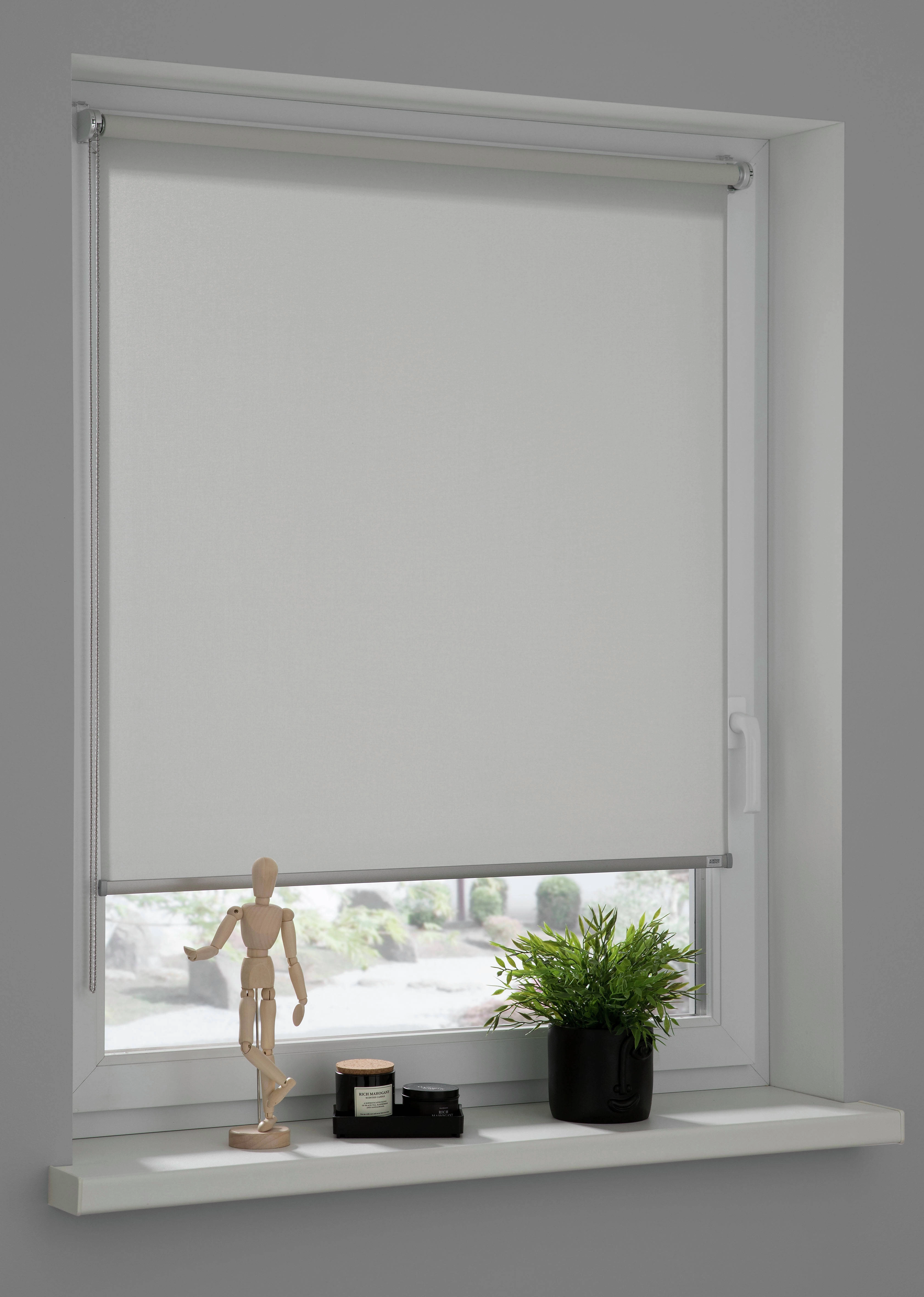 Wohnidee Rollo lichtdurchlässig Weiß 45 cm x 150 cm kaufen bei OBI