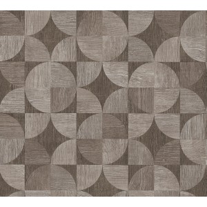 A.S. Creation Vliestapete Metropolitan mit geometrischem Muster in Grau-Beige.