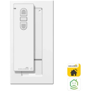 Schellenberg Funk-Handsender 1-Kanal mit Wandhalterung, weiß, zur Steuerung von Rollladenantrieben.
