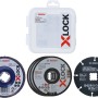 Bosch X-Lock Set: Trennscheiben, Fächerschleifscheibe, Carbide Multi Wheel, 125 mm, Zubehör für Winkelschleifer.