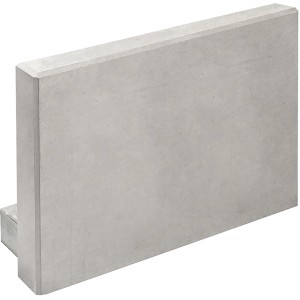 Grauer Premac L-Stein bewehrt, 55x100x30 cm, für Mauersysteme und Einfassungen.