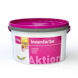 Eimer Ulz Schöne Wände Innenfarbe Reinweiß, 17kg, matte Farbe für Wohnbereiche.