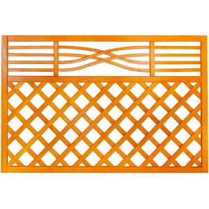 Vorgartenzaun Malaga mit Gitter 120 cm x 180 cm Pinie