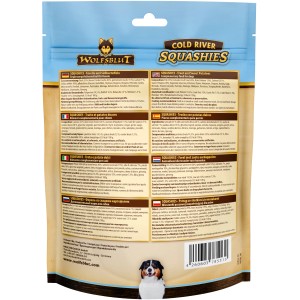 Wolfsblut Hundesnack Squashies Cold River, 300g Packung Hunde-Belohnungssnacks mit Fisch.