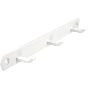 Weiße Siro Schlüsselleiste aus Metall mit 3 Haken, 200 mm lang.