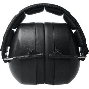 Schwarzer LUX Kapselgehörschutz, SNR 30 dB, zusammenklappbar für Werkzeugtasche.