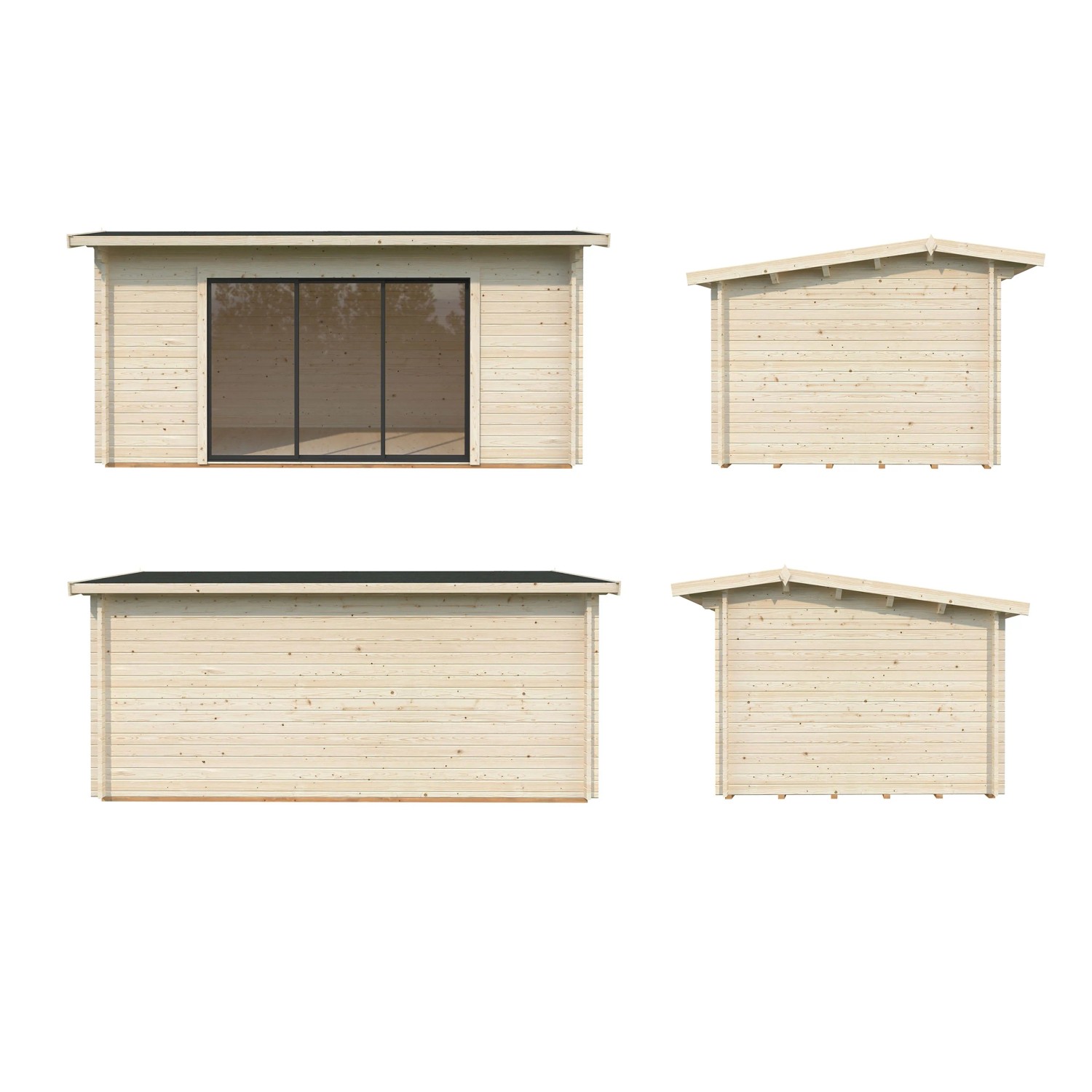 Palmako Gartenhaus Ines Slide 480 x 300 cm Lackiert Grau-Anthrazit FSC®_8