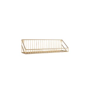 Goldenes Wandregal Fiona von Mirrors & More, 45x11x11cm, aus Metall.