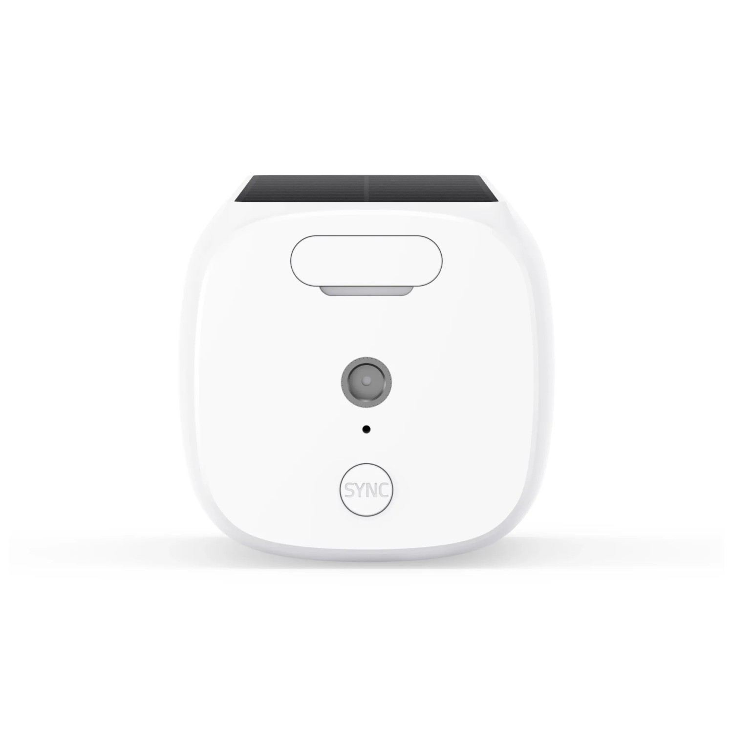 Weiße Eufy eufyCam S330 Überwachungskamera mit Homebase S380-Set, Frontansicht.