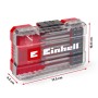 Einhell Bit-Set XS-Case, 30-teilig, mit transparentem Deckel und roten Akzenten.
