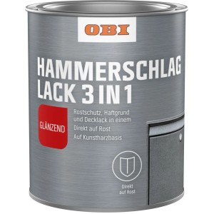 OBI Hammerschlaglack 3in1 Silber glänzend 750 ml