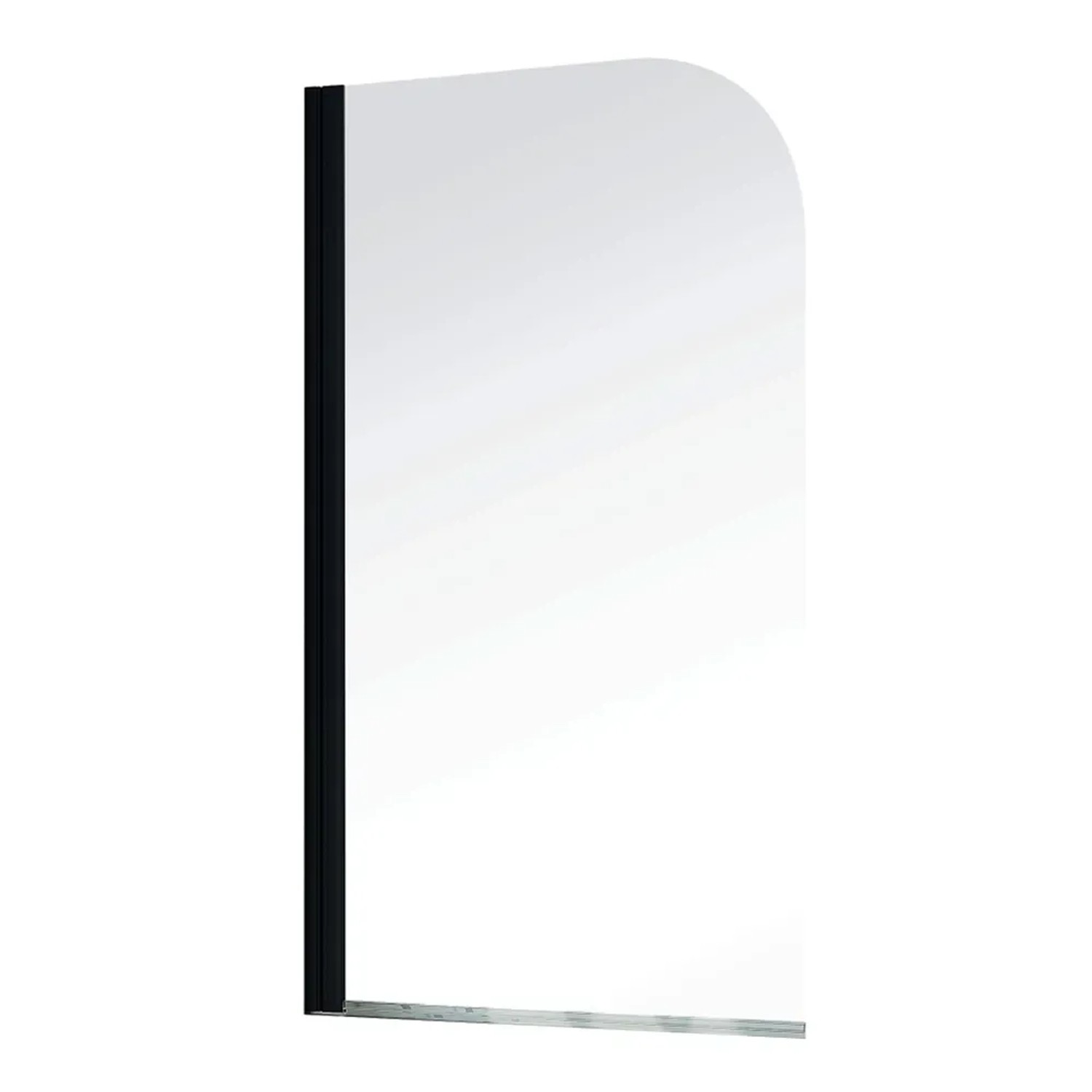 Schulte Badewannenaufsatz, 1-teilig, 140x80 cm, mattschwarz. Badewannenabtrennung aus Glas.