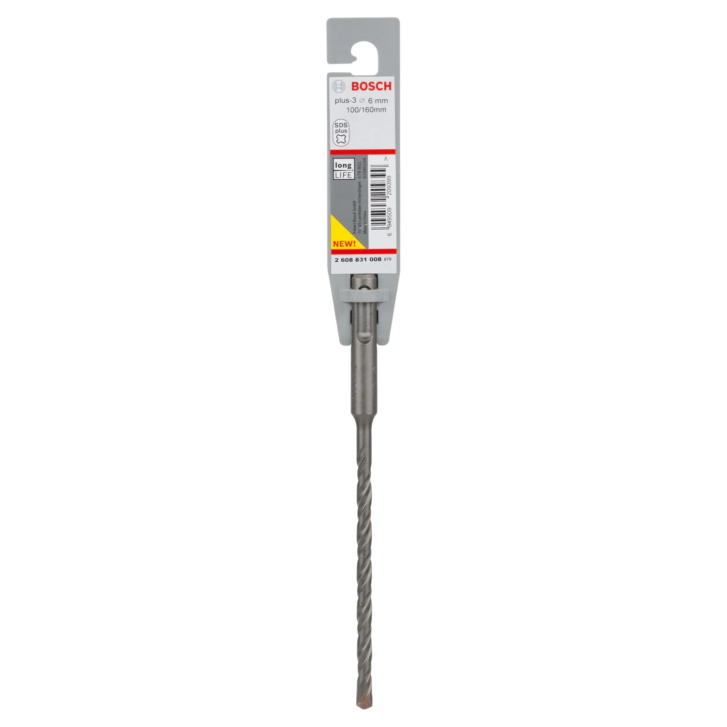 Bosch Hammerbohrer SDS plus-3, 6 mm, für Betonbohrmaschinen.