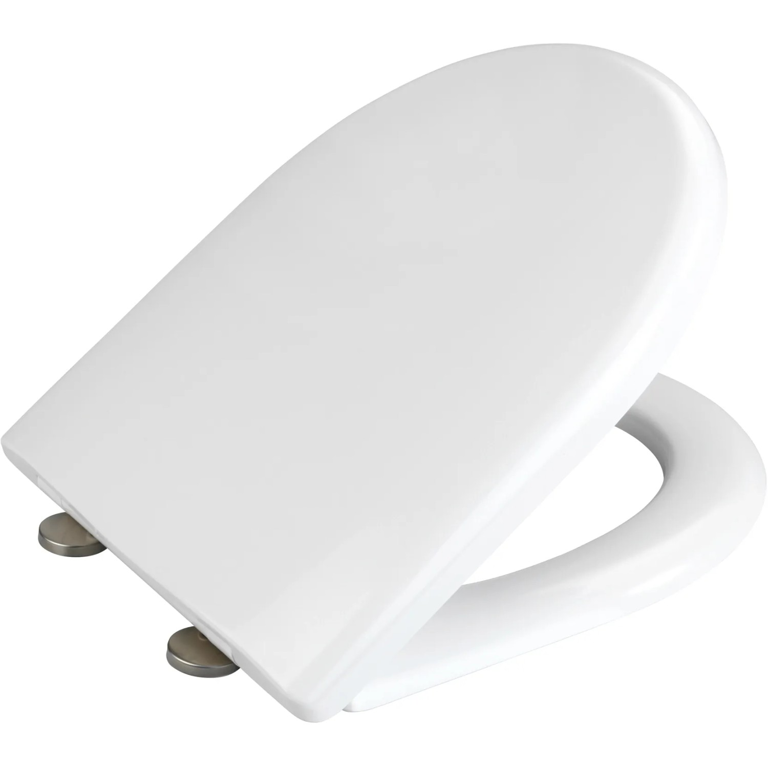 Wenko WC-Sitz Exclusive, passend für Geberit Renova, aus weißem Duroplast mit Absenkautomatik.