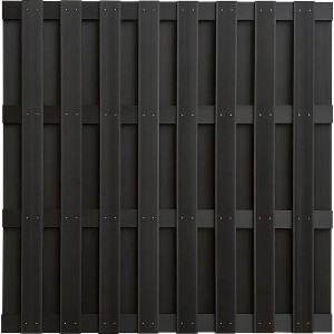 WPC-Zaun 180 cm x 180 cm Anthrazit