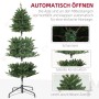 HOMCOM Weihnachtsbaum: Aufbau in Sektionen mit klappbaren Ästen und stabilem Stahlfuß für einfache Montage.