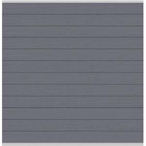 Sichtschutzzaun Zaunfeld-Set System WPC Classic Anthrazit/Silber 178 cm x 183 cm