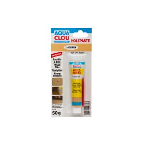 Clou Holzpaste Kiefer 50g: Gebrauchsfertige Holzspachtel zum Ausbessern von Holzschäden im Innenbereich.