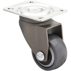 Wagner Möbel-Lenkrolle 3C, anthrazit, Ø25 mm, Tragkraft 12 kg. Rolle mit Anschraubplatte.