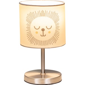 Kinder-Tischleuchte Safari Adventure mit Löwenprint, 13x22 cm. Schreibtischlampe für Kinderzimmer.